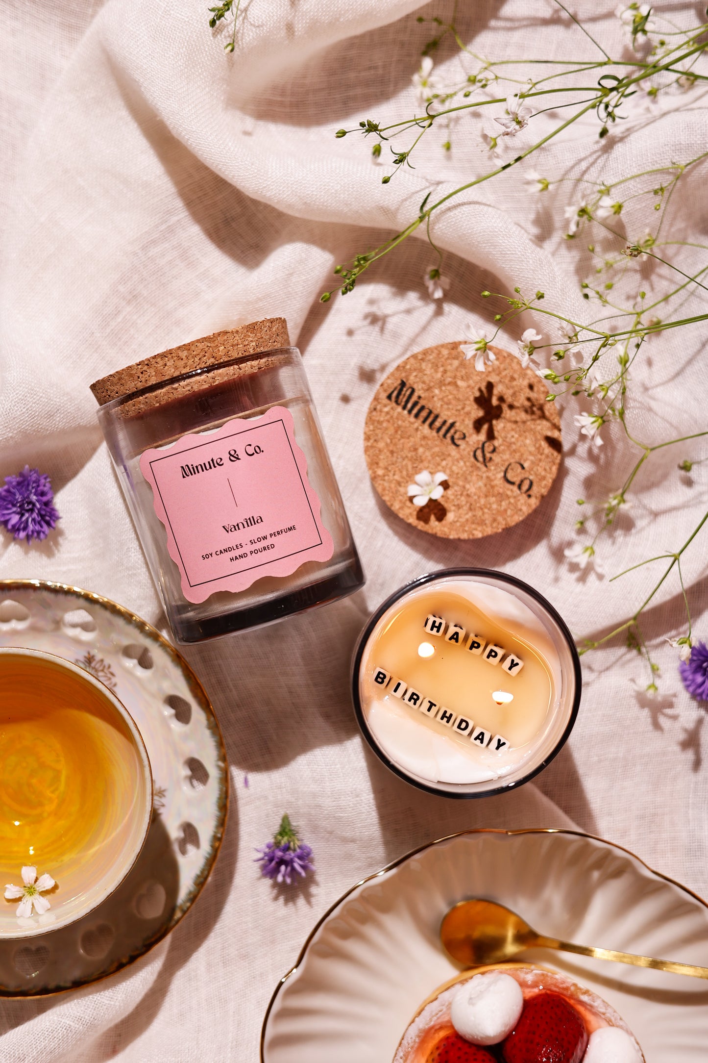 Secret Message Candle | Happy Birthday | Vanilla