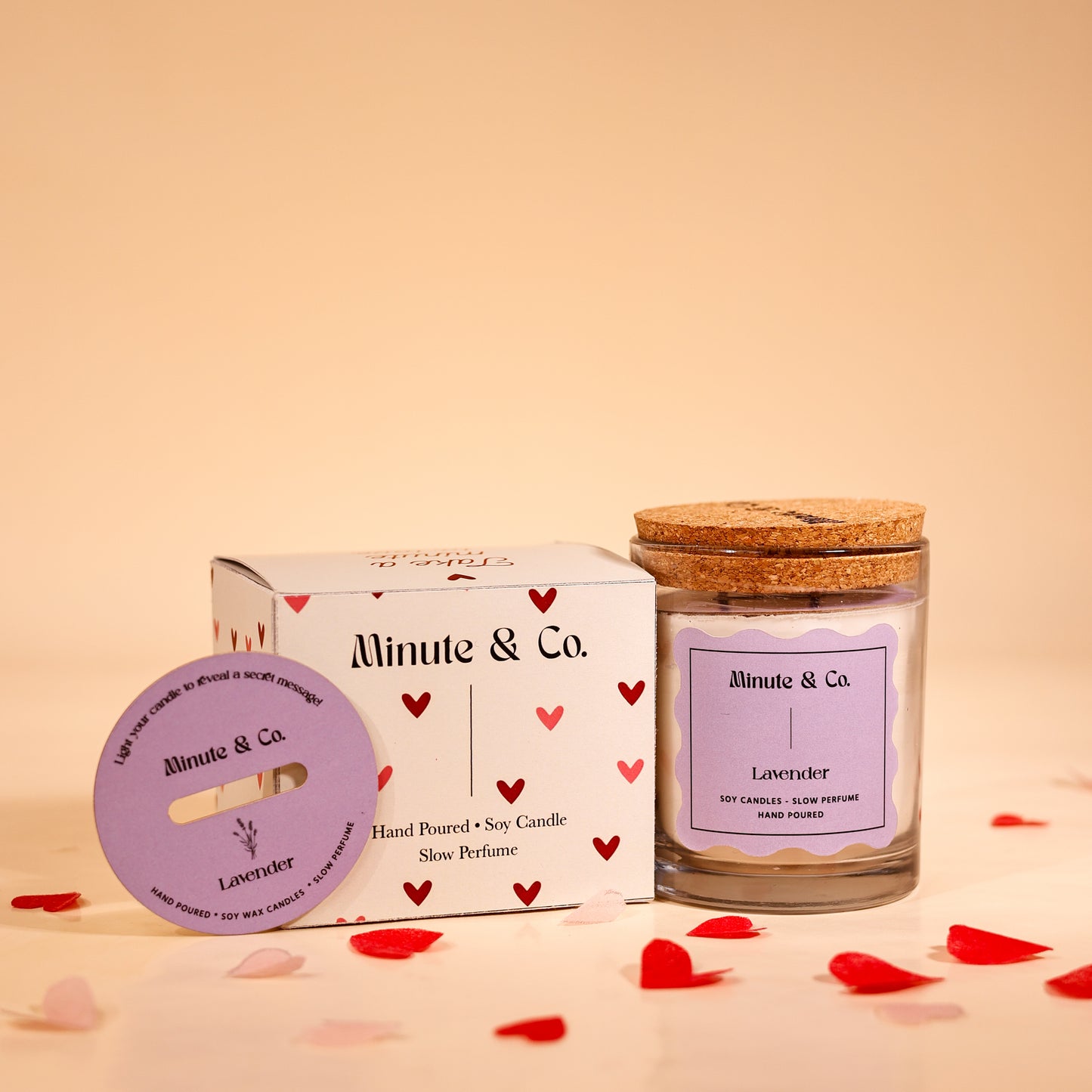 Secret Message Candle | I Love You | Lavender