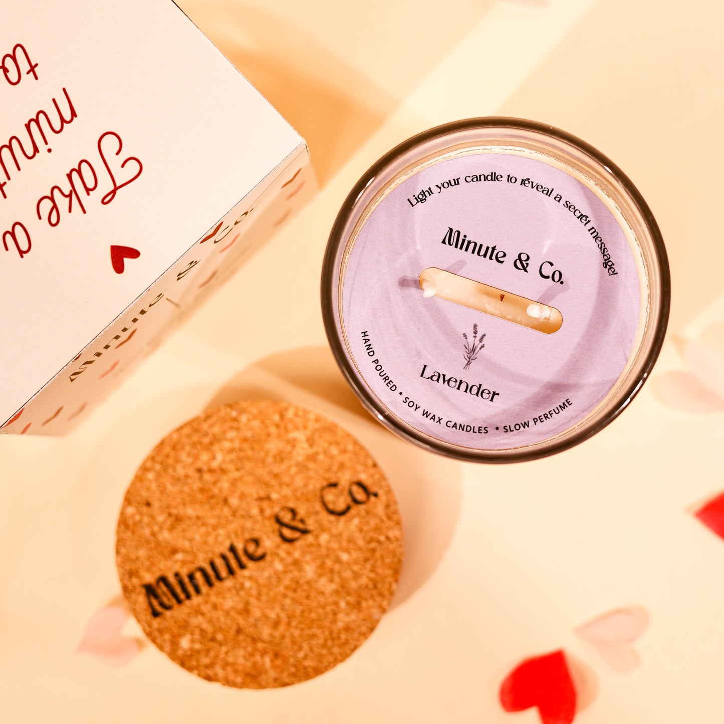 Secret Message Candle | I Love You | Lavender