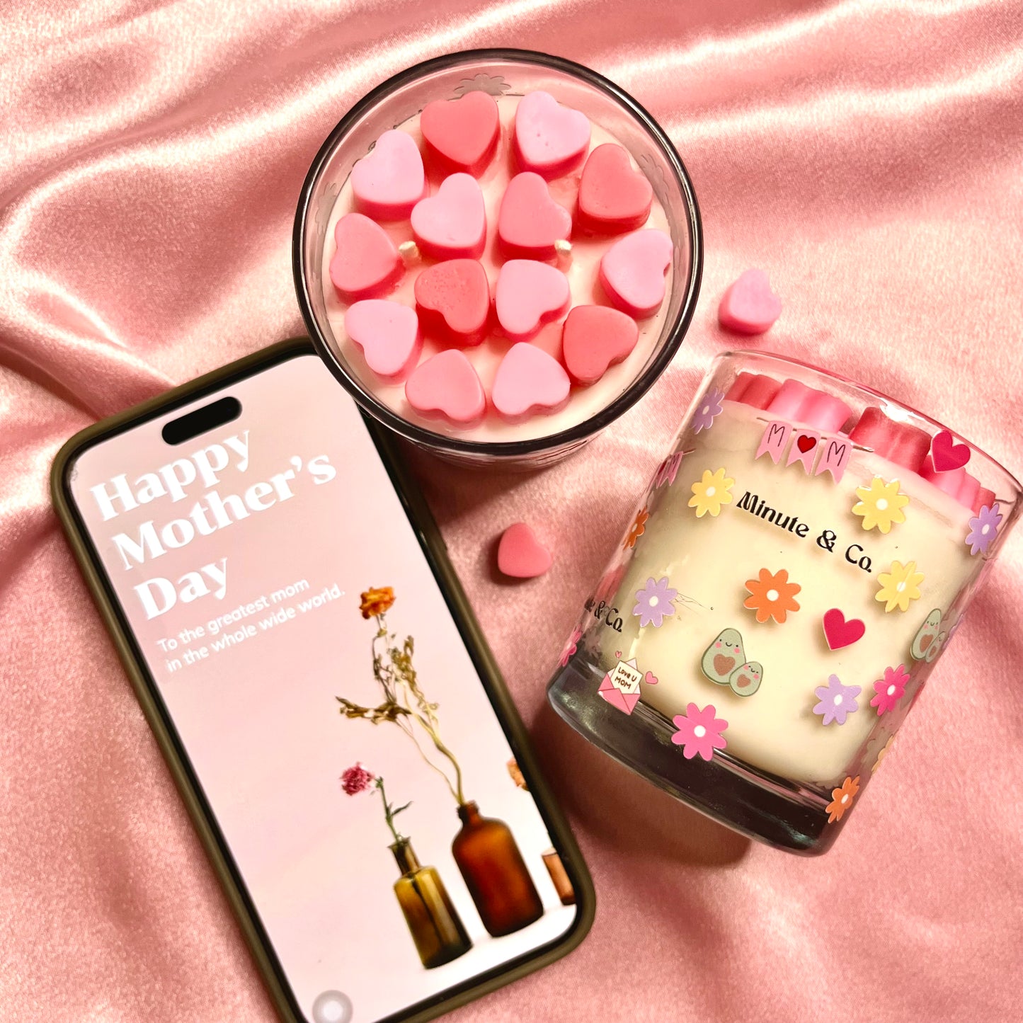 Mother’s Day Heart Candle