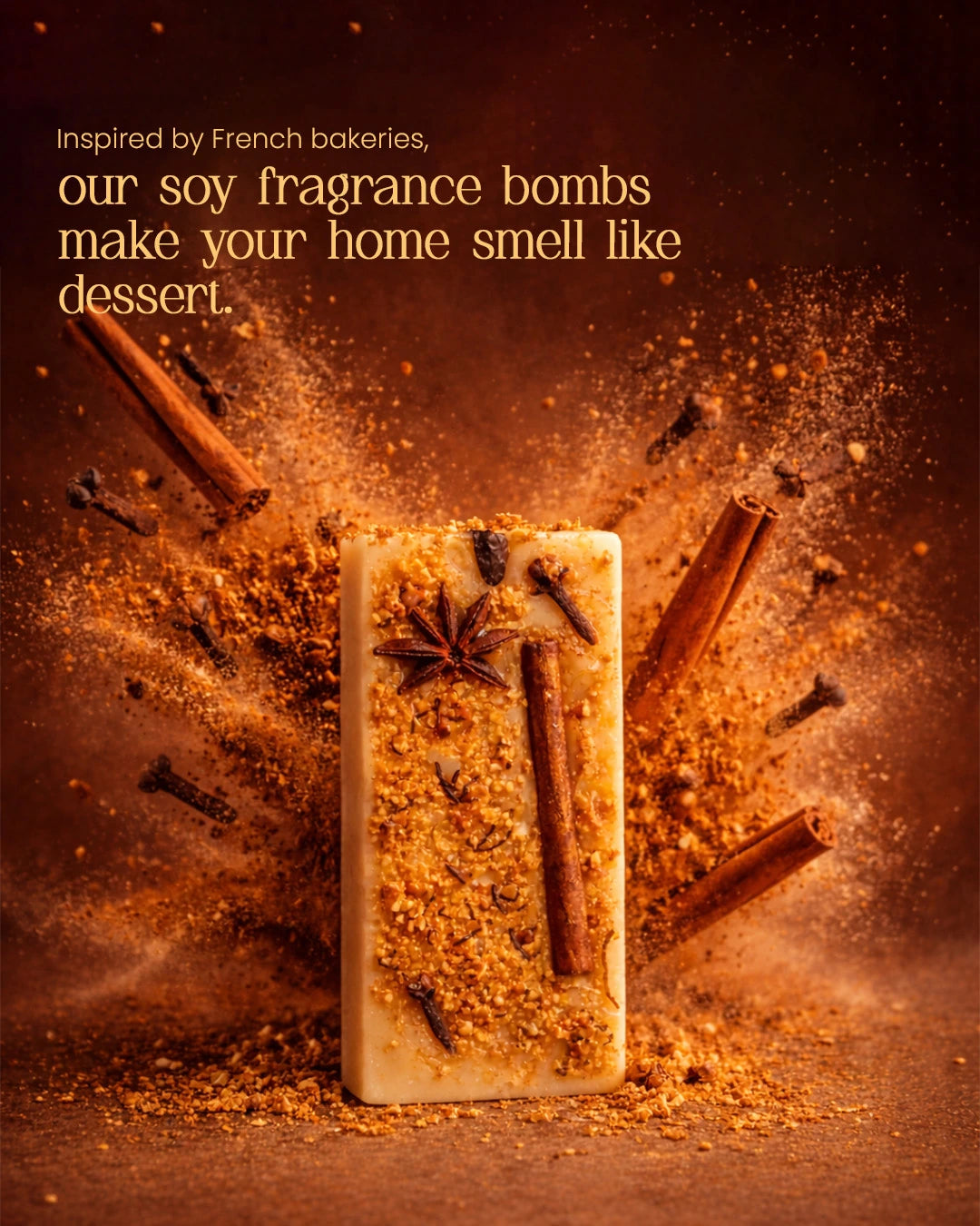 Spice Whisper | Scented Cinnamon Clove Wax Bar(Set of 2)