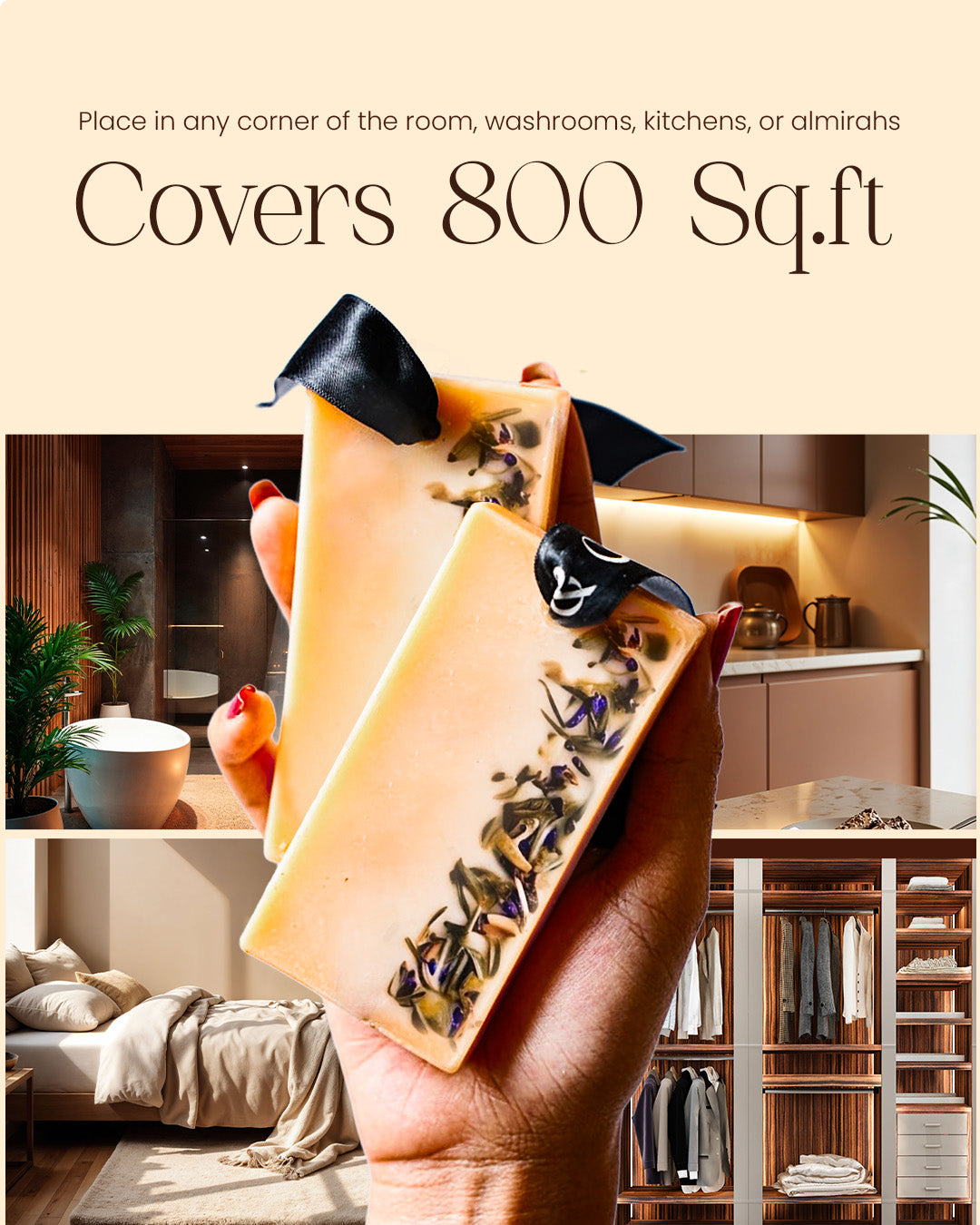 Citrus Bloom | Scented Lemongrass Wax Bar (Set of 2)