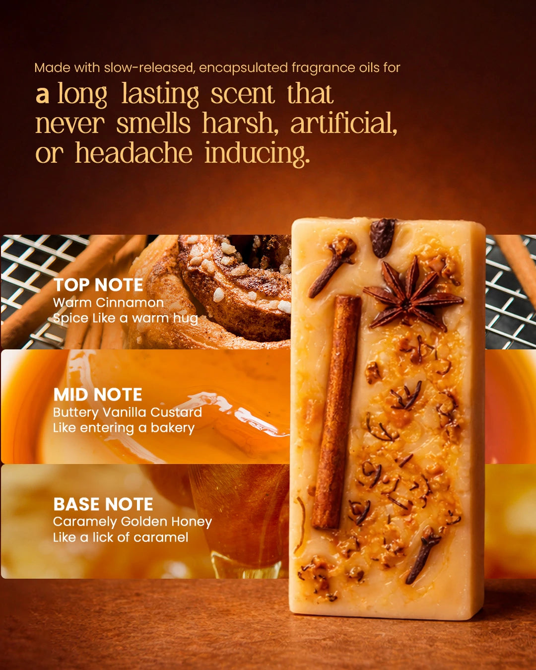 Spice Whisper | Scented Cinnamon Clove Wax Bar(Set of 2)