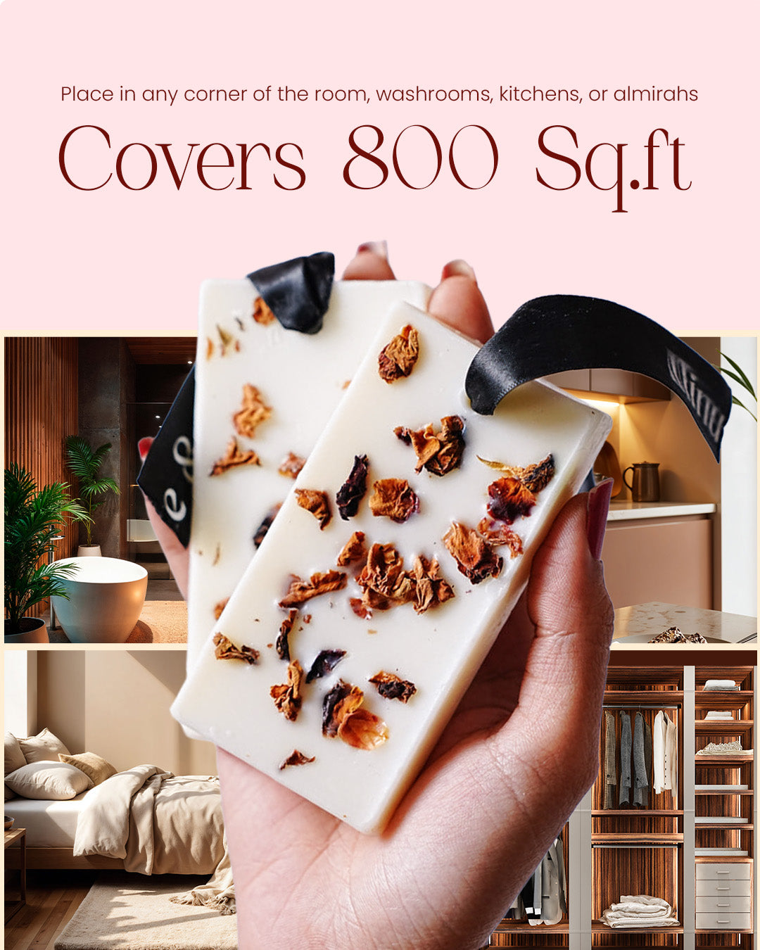 Roséaire | Scented Rose Wax Bar  (Set of 2)