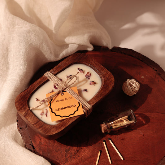 Wooden Bowl Candle | Cedarwood