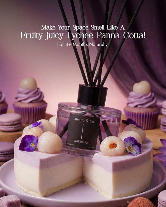 Lychee Panna Cotta | Water Lily Reed Diffuser Set | 100 ML