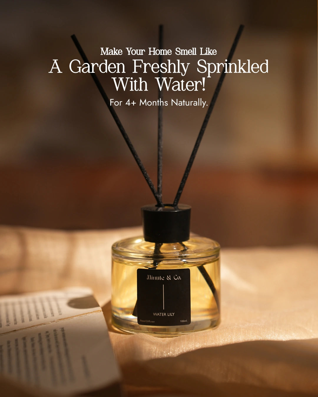 Lychee Panna Cotta | Water Lily Reed Diffuser Set | 100 ML